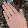 925 Sterling Silver Sparkling Horse Eye Geometric CZ Stackable Ring for Women Fine Jewelry Wedding PartyGood product