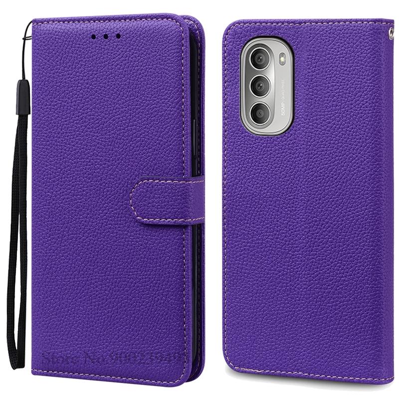 For Motorola G51 5G Deksel Lær Flip Lommebokdeksel For Moto G51 5G Deksel Mykt Silikondeksel For Motorola G51 5G Deksel Fundas