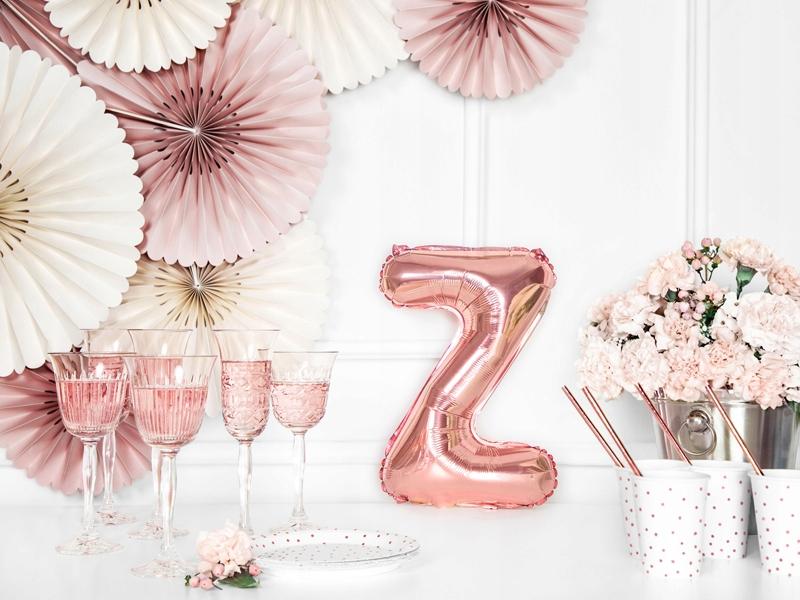Foil Balloon Letter "Z", 35Cm, Rose Gold 1pc