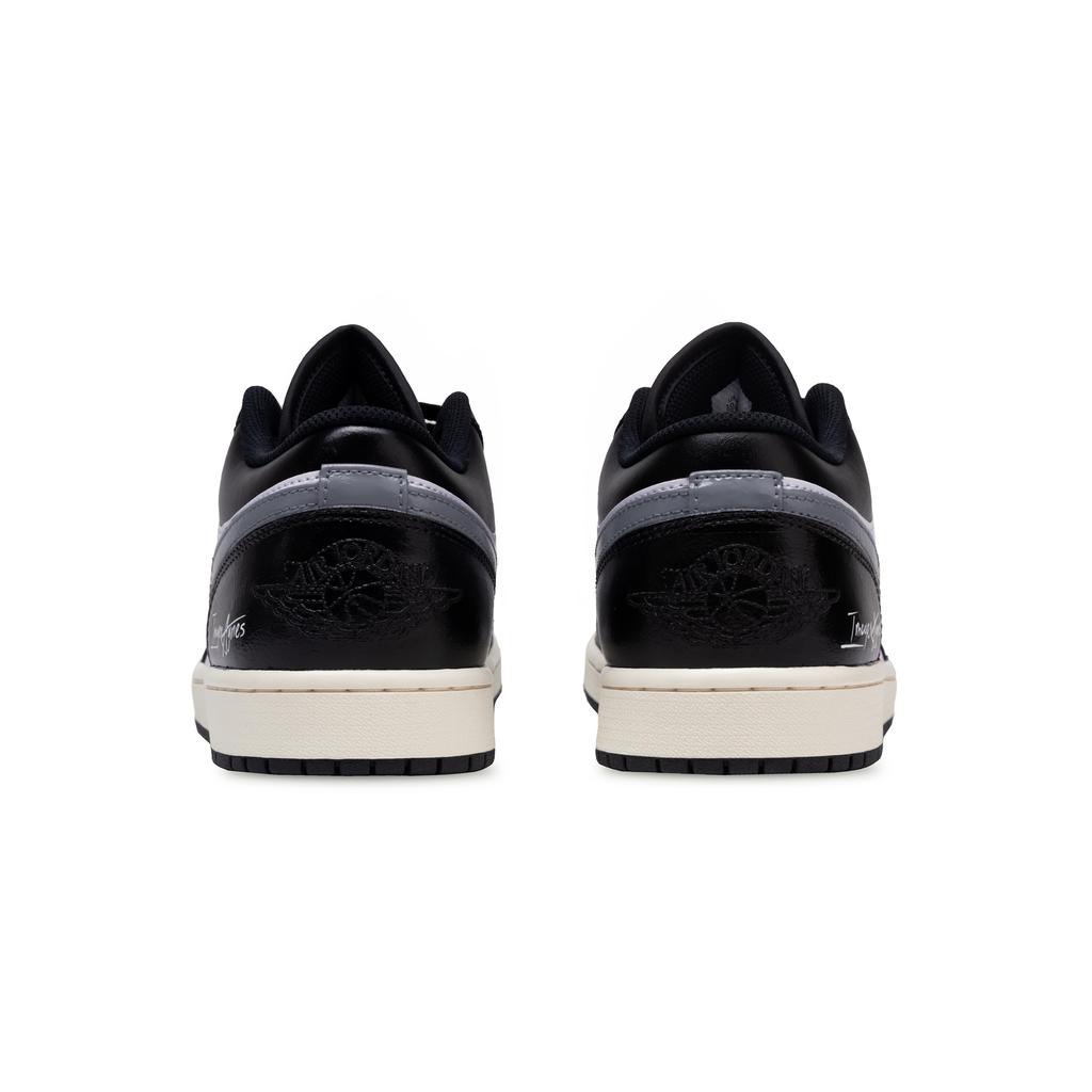 Jordan Air Jordan 1 With Mist Shadow Abrasion Resistant Low top Vintage Basketball Shoes Unisex Black Gray 553558-081(Team73-)