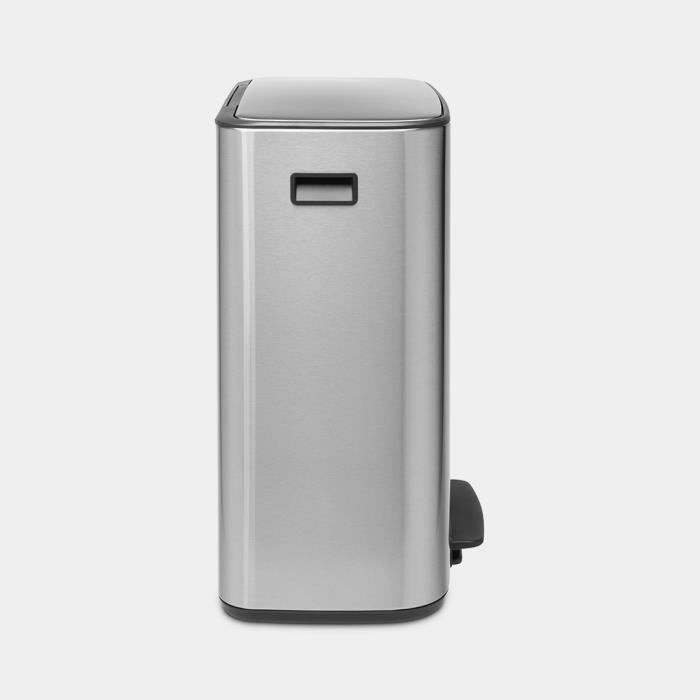 Brabantia - poubelle à pédale 2x30l matt steel - 211461