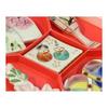 Kyo-yaki Kiyomizu-yaki Chopstick Rests, Kyoto Hinamatsuri Collection, Set of 5: Temari, Mamebina, Peach Blossom, Hinabina, Porcelain, Japan