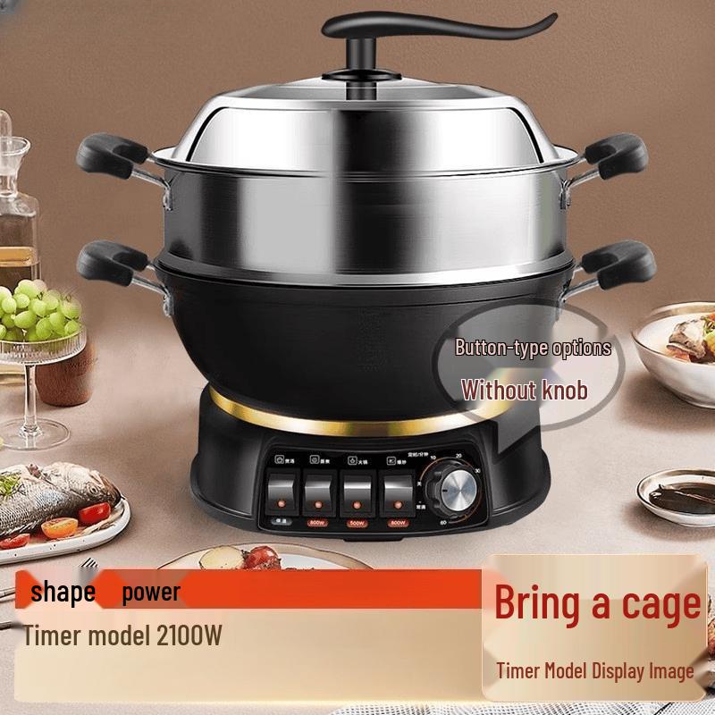 Miling 32cm Electric Cast Iron Wok Steamer