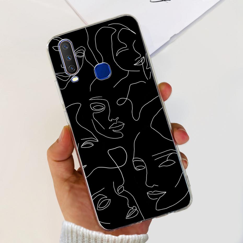 For Vivo Y12 1904 1940 Phone Case Fashion Butterfly Painted Soft Silicone TPU Cover For Vivo Y17 Y15 Y12 1902 1901 Bumper