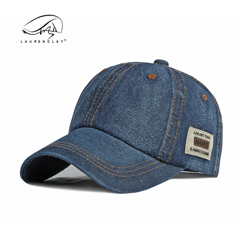 

Hat Men s Four Seasons Washed Denim Cap Fashion Patch Sunscreen Sun Hat Women s Baseball Cap Tide Adjustable світло-синій колір