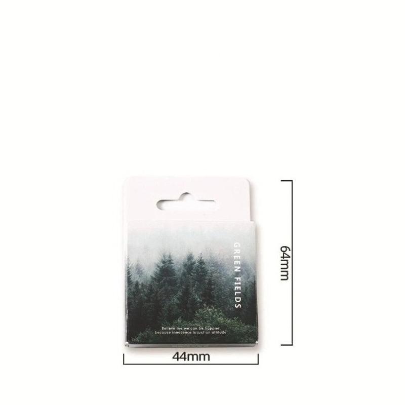 46 Sheets Per Box Green Jungle Stickers Label Sticker Diary Decoration Diy Album Aesthetic Stickers Student Stationery Sticker