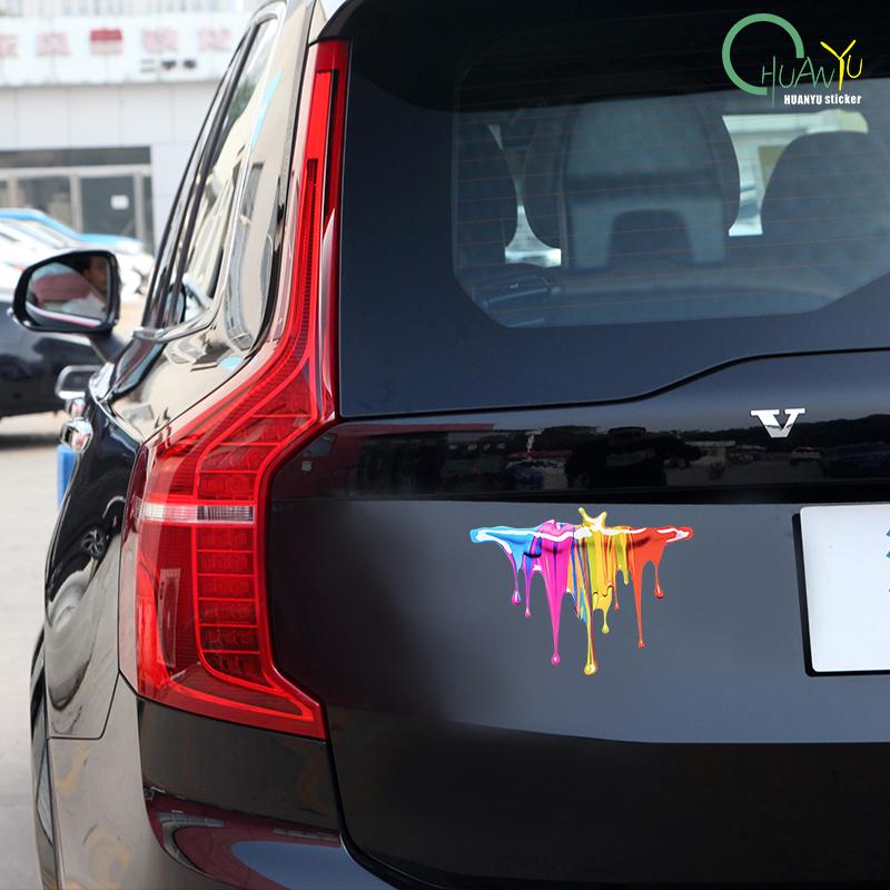 Auto Rainbow Paint Graffiti Car Accessories Stickers Vinyl for Truck Motor Decals Motor Side Body Fuel Tank Vans Window Decal