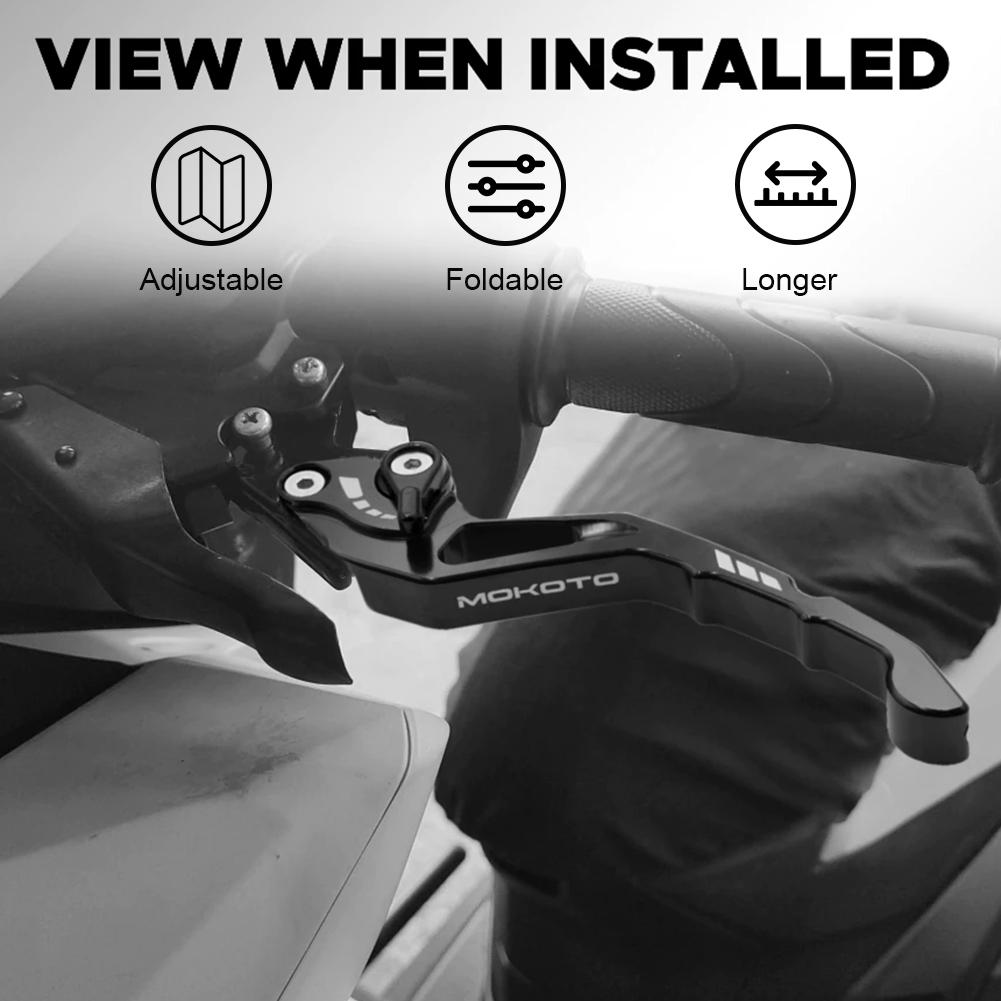 Motorcycle Brake Clutch Lever Handle Grip CNC Aluminum Alloy Adjustable Handle Set Clutch Levers Motorcycle Accessories
