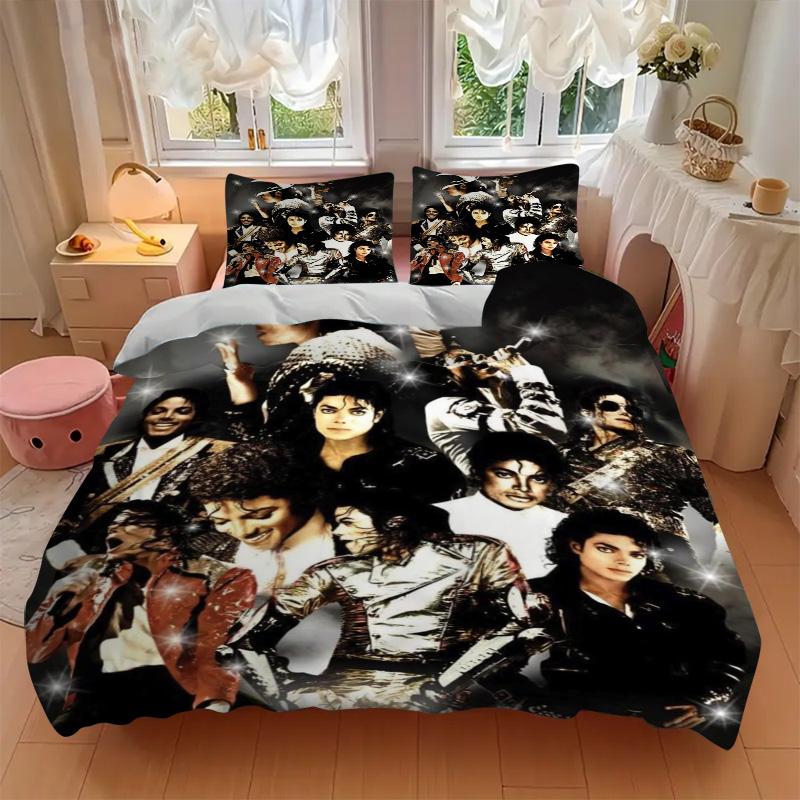 Michael Jackson Bedding 3 Piece Set Hd Print Duvet Cover Pillowcases For Teens Adult Bedroom Decoration Christmas Gift C9211925