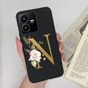 Flower Letters Case For Vivo Y22 2022 Y22S Matte Silicon Soft TPU Back Phone Cover For VivoY22 Y 22 22S Case Funda Bumper Shell