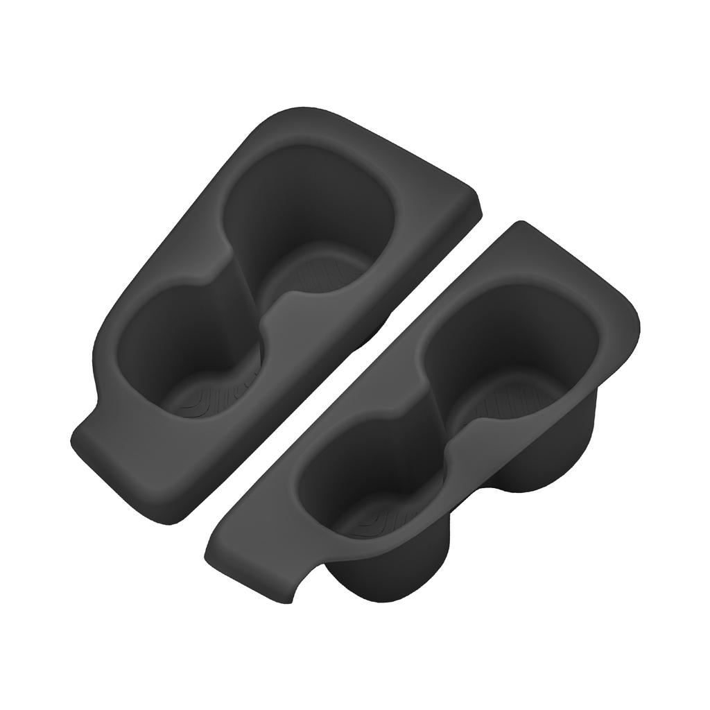 For Honda Pilot 2023-2025 Car 3rd Row Cup Holder Inserts Anti-Slip Shock-Absorbing Storage Box Tray Tidying TPE 2PCS