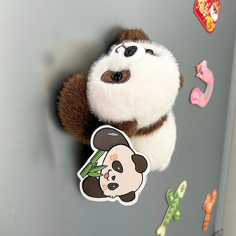 Adorable Panda Snap Bracelet & Magnet Plush Doll Gift for Kids