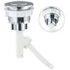 Single Push Button Toilet Tank Flush Valve ABS Round Modern Compact Replacement Part Standard Ceramic Toilets