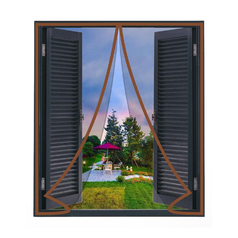 Neues magnetisches Moskitonetz für Fenster Innenfenster Fliegengitter Vorhang Tüll Maßanfertigung Schließt automatisch Einfache Montage