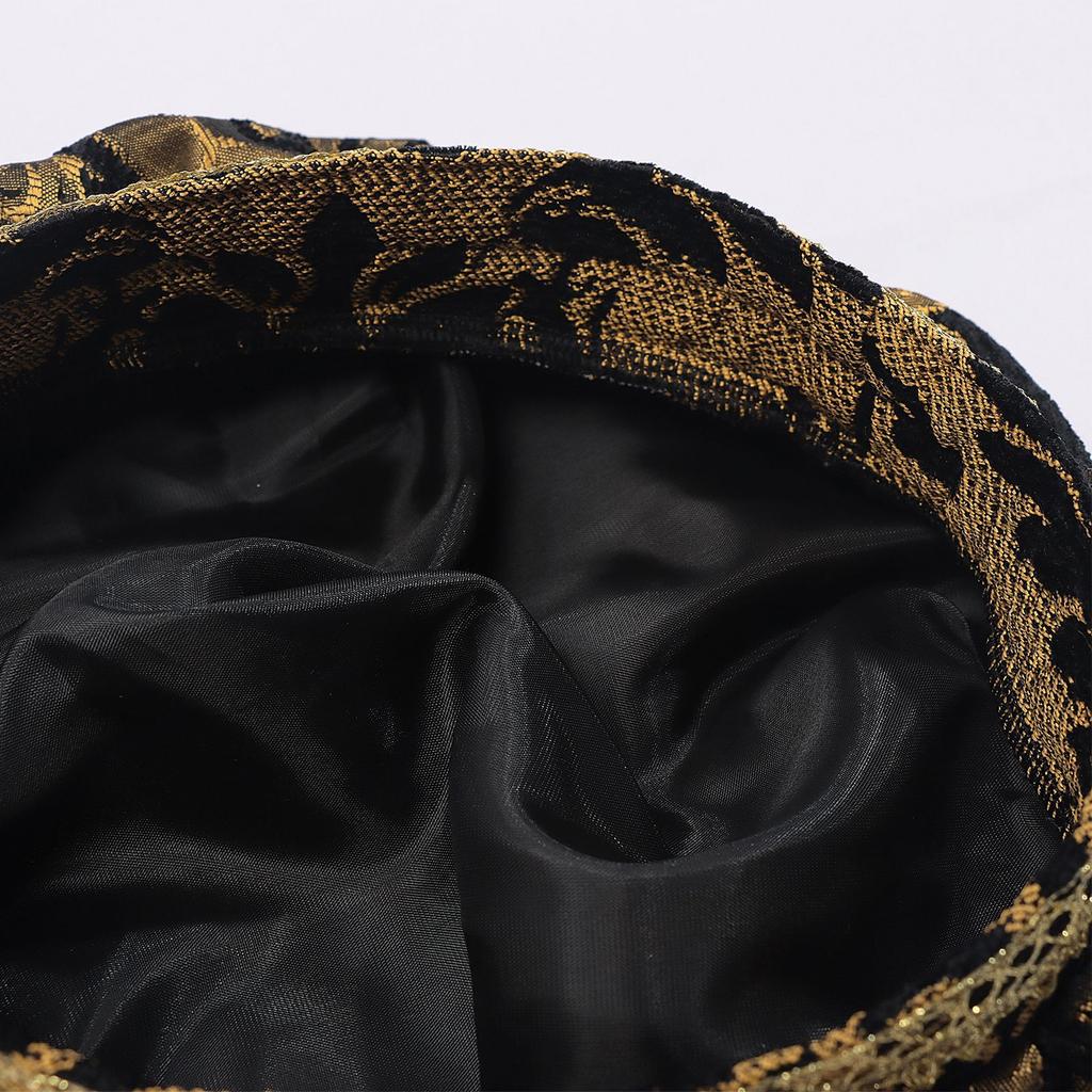 Mittelalterlicher Tudor-Hut mit Feder Renaissance-Muffinhut Tudor-Flachkappe Halloween-Cosplay-Kostüme Halloween-Cosplay