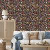 Wild Flowers Wallpaper Brown, Olive and Ochre for Living Room and Bedroom 50x1000