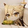 Aether Cute Cute Genshin Impact Cushion Cover Silky Short Plush Invisible Zipper Dustproof Sofa Pillow Case For Home Decor