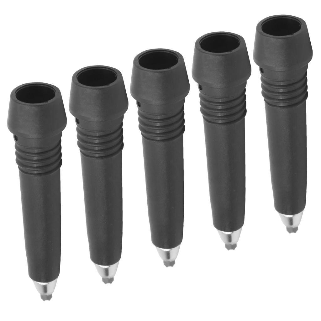 5pcs Alpenstocks Accessory Tungsten Manganese Steel Rod Tip Spare Foot Cover Black