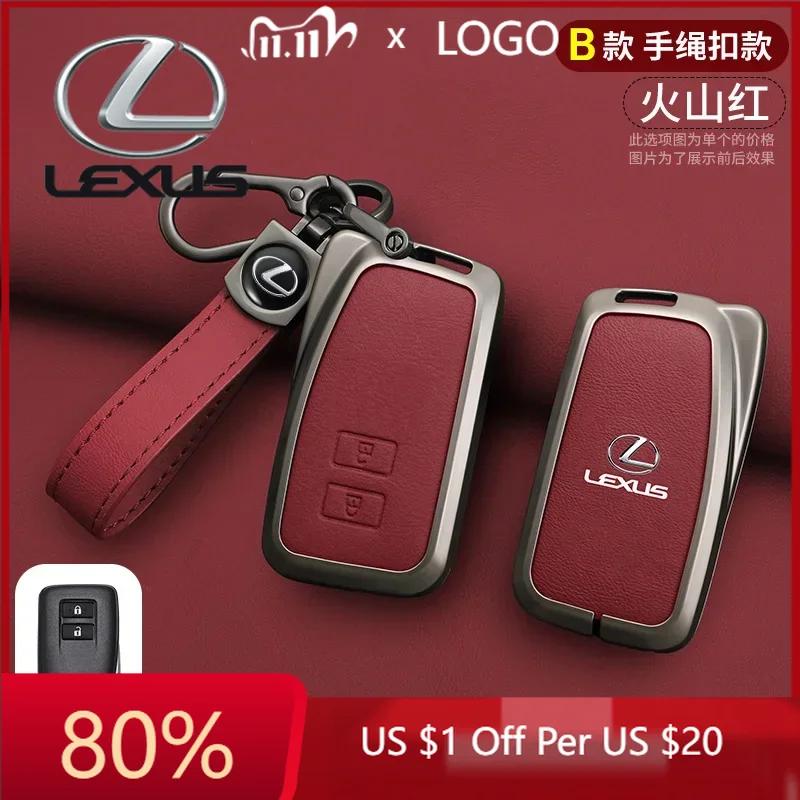 2026 Hot Interior Stickers Leather Car Key Case Cover For Lexus NX 200 NX300H RX 350 450H ES 350 ES 300h Keychain 2 3 4 Buttons