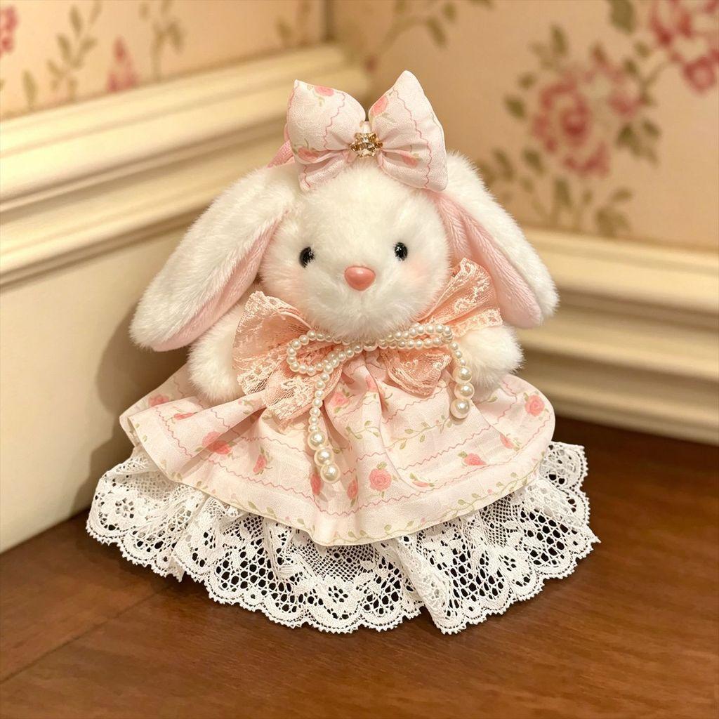Bambola Coniglio Peluche Con Vestito Rimovibile Per Bambine Decorazione Stanza dei Giochi