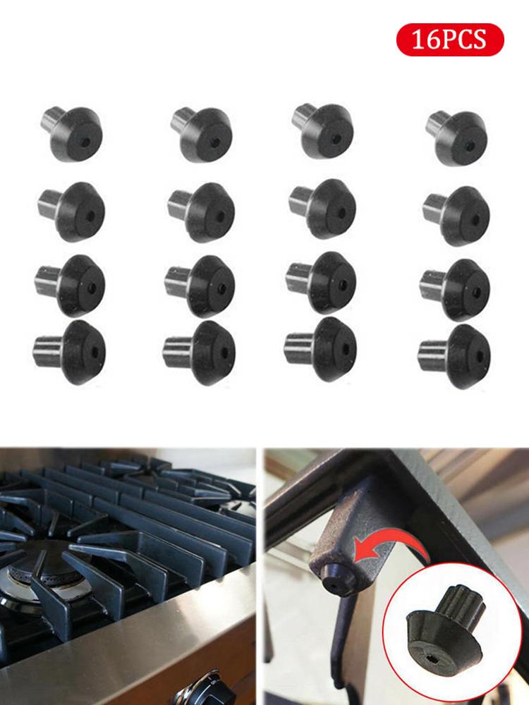 16 PCS Gas Range Burner Grate Foot Compatible Stove Gas Stove Replacement Parts