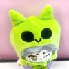 Kigurumi Cap, Shirt, and Overalls Set [Alien] for 10cm Plush Toy, Kigurumi Accessories, Otaku Activities, Doll Mascot, Kpopdoll Costume [Used]