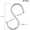 uxcell Stainless Steel S Hooks 2" S Shaped Hook Hangers for Kitchen Bathroom Bedroom Storage Room Office Outdoor Multiple Uses 8pcs