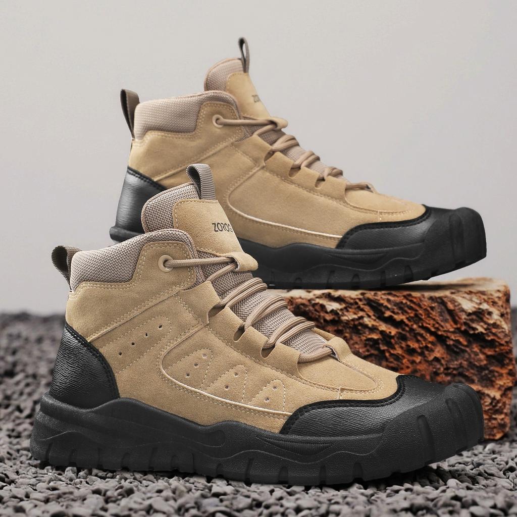 TUINANLE Men's Hiking Boots Outdoor Camping Climbing Shoes Trekking Sneakers for Men Casual High Top Boots