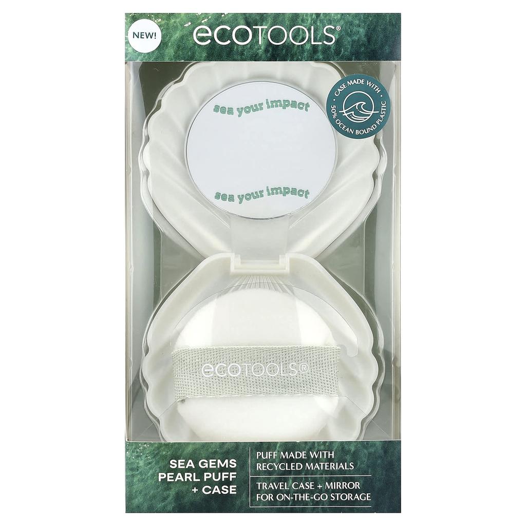 EcoTools, Sea Gems Pearl Puff + Case, 2-piece set