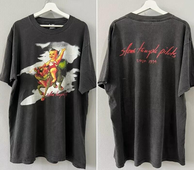 Stone Temple Pilots Tour 1994 2 Side Reprint Classic Style T Shirt Size S-5XL