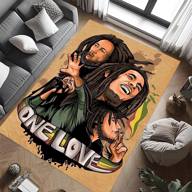 Vibrant Peace Love Harmony carpet floor mats Doormat Dormitory decoration Art Bathroom mat