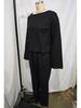 Linen Women's Solid Color Casual Suit - Retro Elastic Waist Two-Piece Set for Spring/Summer