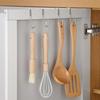 1PCS Stainless Steel Hook Free Punching Double S-Shape Hook Kitchen Bathroom Cabinet Door Back Type Coat Towel Storage Hanger