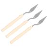 6pcs Plastic Handle Palette Palette Tool Set Metal Blade Color Mixing Palette Tool For Oil Painting