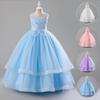 Girls Princess Dress Elegant Wedding Birthday Party Prom Evening Dress White First Holy Communion Formal Lace Dress For Girls