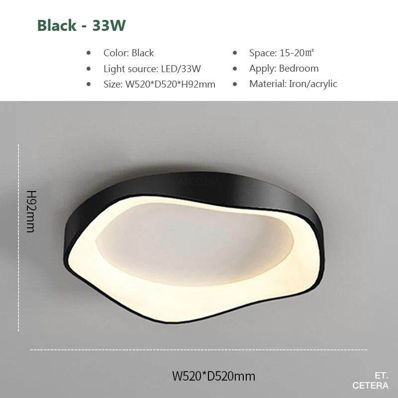 Modern LED Ceiling Light Minimalist Black White Gray Flower Shaped Lamps For Living Room Dining Rooms Bedroom Study Illumination