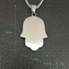 Collane Amuleto Palma di Fatima Hamsa Colore Oro Hip Hop Punk Acciaio Inossidabile 316L con Ciondolo Zircone per Uomo Donna Gioielli di Preghiera