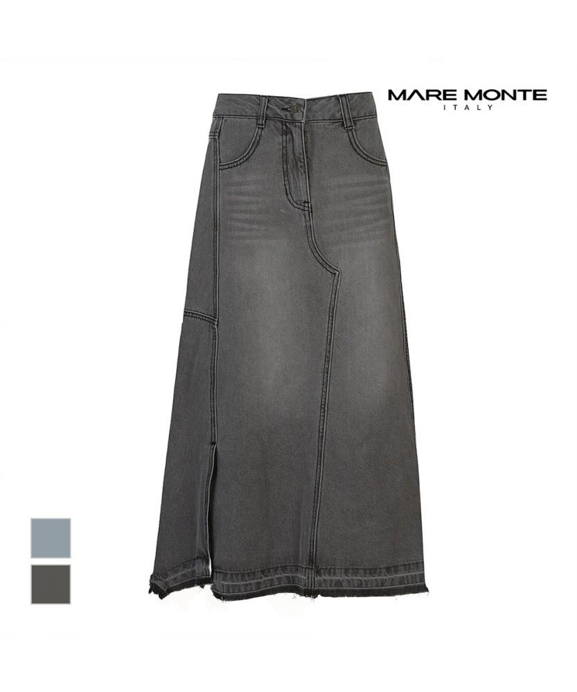 MAREMONTE Slit A-Line Denim Skirt_M244Msk28P0