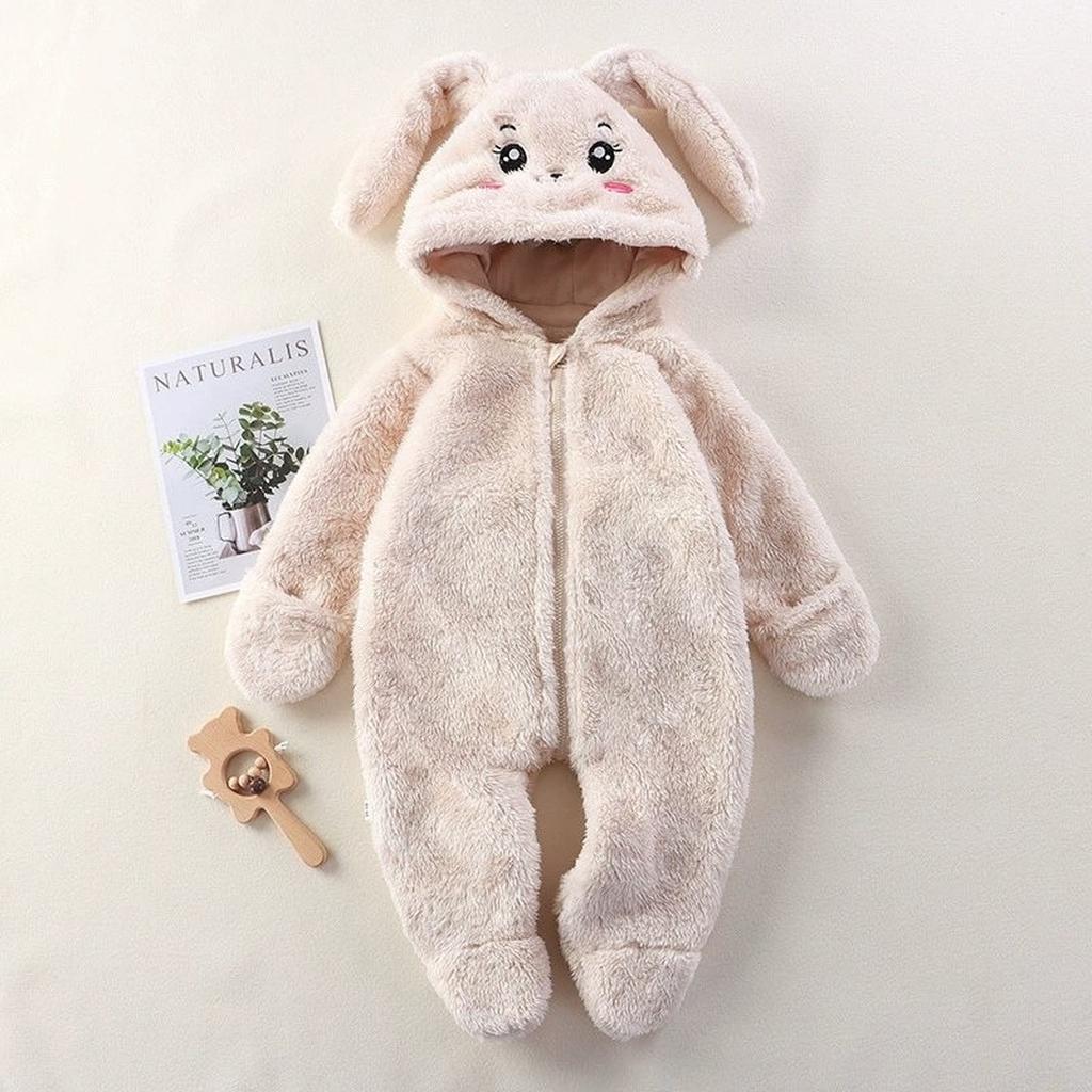 Baby Toddler Warm Onesie Cute Cartoon Pajamas For Home Wear Clothing
