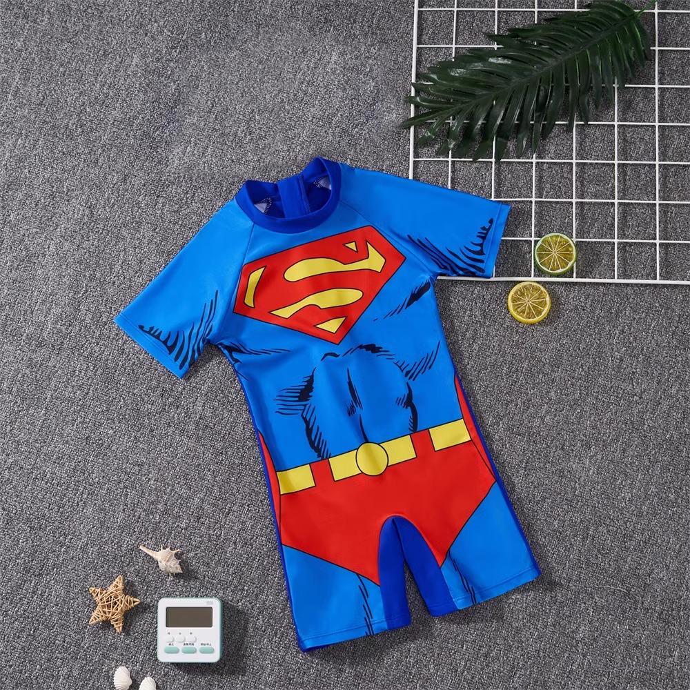 Boys Summer Cartoon Polyester One-Piece Swimsuit XL 110-120CM