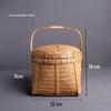 Handmade Bamboo Woven Food Storage Basket with Lid