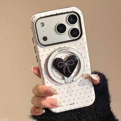 Creative Pearl Butterfly Magnetic Stand Phone Case for iPhone 17 and iPhone 17 Pro Max