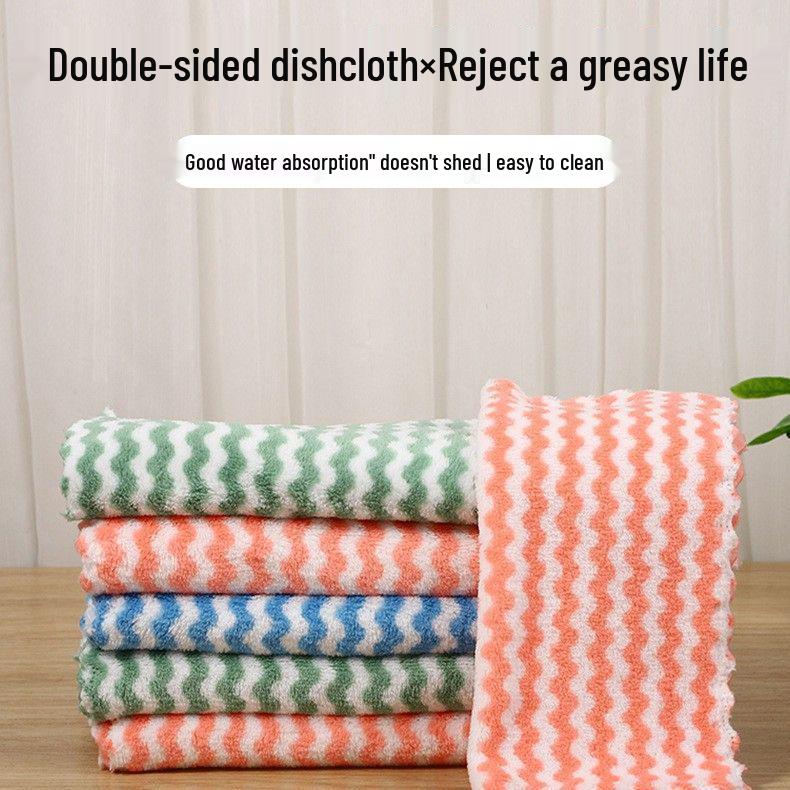 Saugfähiges Korallenfleece Küchenspültuch – Leicht zu reinigen, fusselfrei, Mehrzwecktuch und Scheuerschwamm.