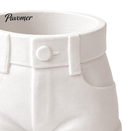 Decoración Creativa de Escritorio para Mujeres Portalápices con Forma de Pantalón Corto, Taza Divertida para Guardar Papelería y Pinceles de Maquillaje, Contenedor Organizador 3D con Estampado de Bolígrafos Oficina