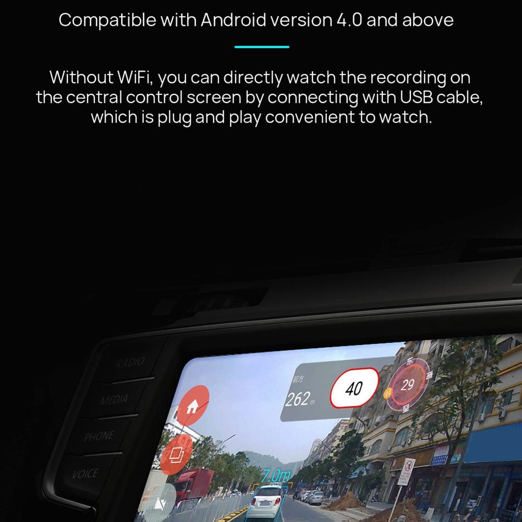 Dash Cam, Car USB Smart Dash Camera, ADAS Drive Assistant, Night Vision, Loop Recording,