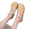 Women Flat Mary Jane Shoes Summer Traditional Style Comfortable Slip-On Casual Loafers with Adjustable Strap Suitable for Daily Wear