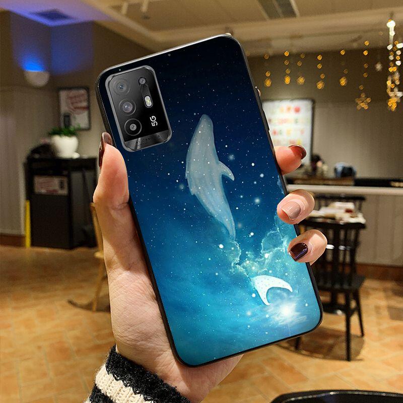 Funda Dance Of Dolphin Phone Cover For OPPO A74 A94 5G A3S A5 A5S A9 A12 A15 A15S A52 A53 A53S A72 A73 2020 A91 5G Cases Coque