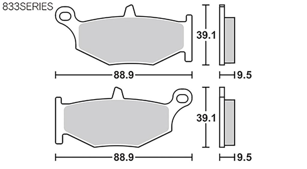 Kitaco SBS Brake Pad 833LS Sintermetal GSR400 GSX-R600 GSX-R750 GSX-R1000 V-Strom GSX1300R Hayabusa B-KING 777-0833030