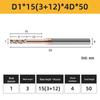 55° 4-Flute Carbide Coated Steel Flat-Bottom Deep-Groove CNC Milling Cutter with Blade Length and Clearance Combo