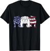Unique English Bulldog Dog American Flag Retro Puppy Lover Gift Unisex T-Shirt